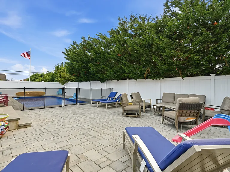 Sideyard with pool