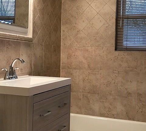 Bathroom with new vanity