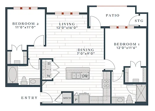 Floor plan B1-991