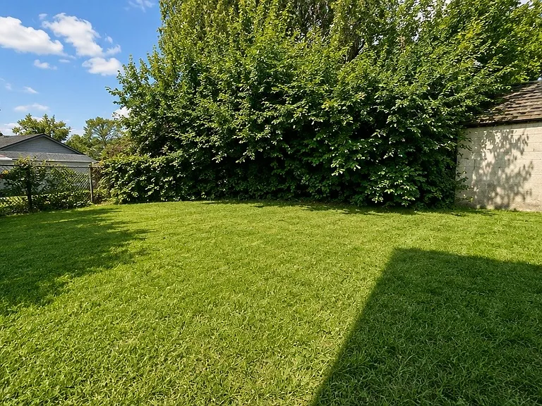 Another view of the spacious backyard & mature greenery.