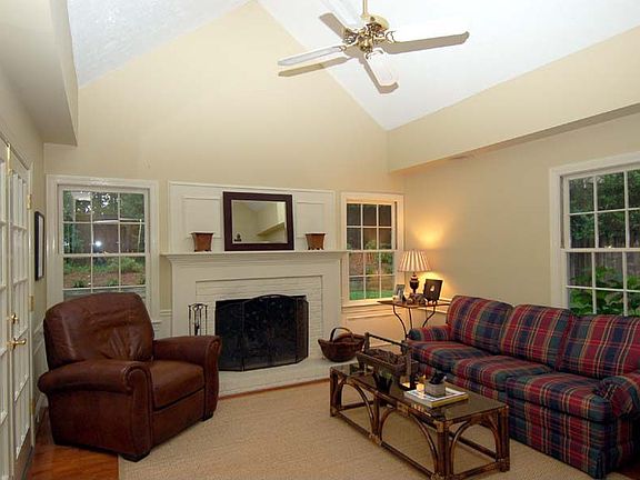 Fireside Family Room with new flooring 
