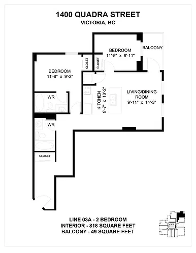 Floor plan 2 Bedroom