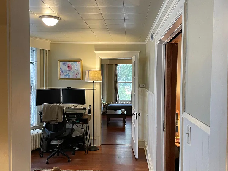 View from kitchen to dining room / office
