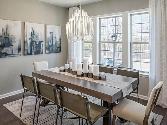 Eat-in kitchen with large windows