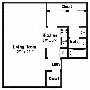 Floor plan Studio Apartment