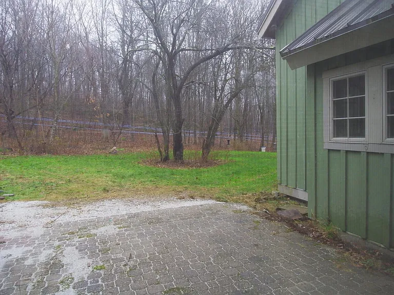 Back patio with sugarbush in background.
