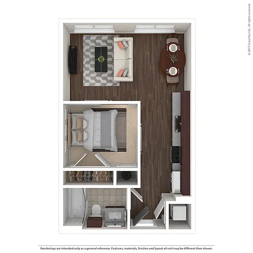 Floor plan S1 Citrine 528 sq ft