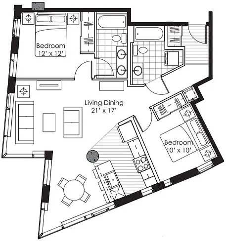 Floor plan 2X2 A