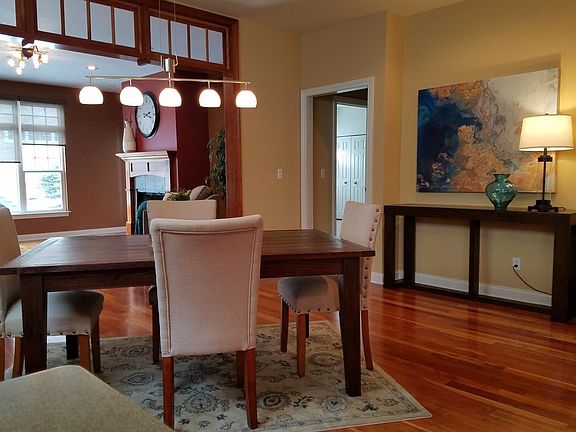 Generous dining space.