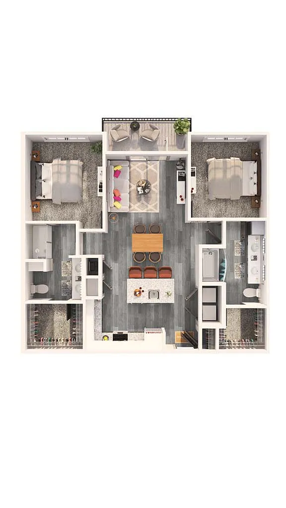 Floor plan The Red Bud - Apartment Home