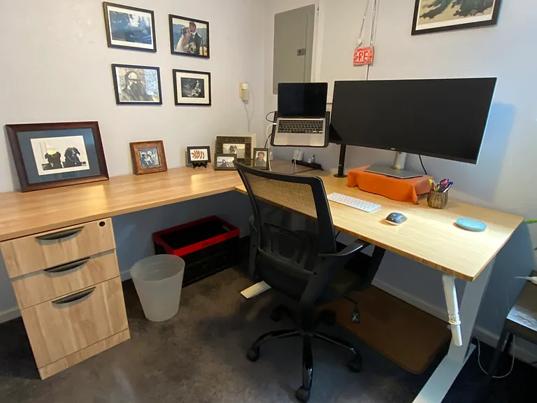 Basement level 2nd full enclosed office space with large closet (not pictured) and door