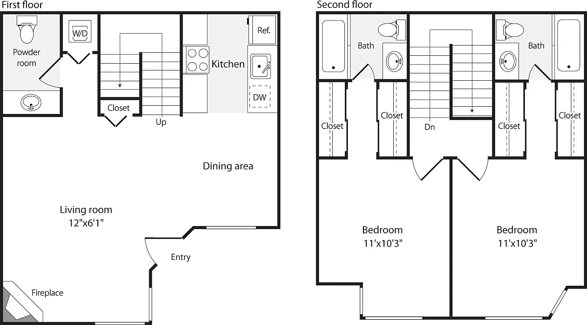 Floor plan 2 Bedrooms O