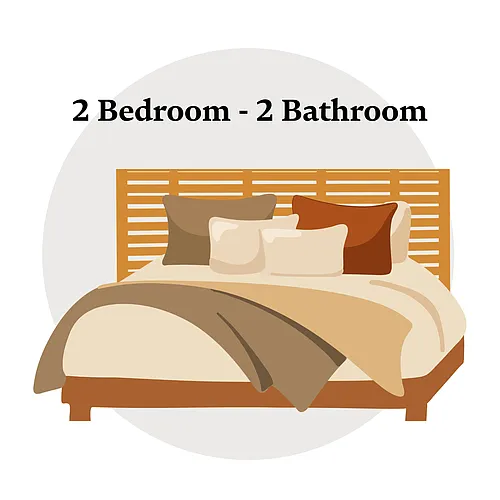 Floor plan 2 bedroom, 2 bathroom