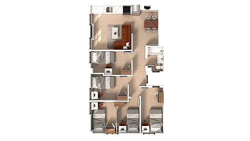 Floor plan 4 Bedroom | 1 Bath