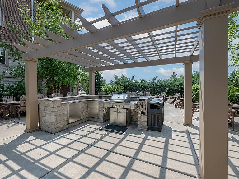 Community Patio with Pergola, Grilling Station, and Fire Pit