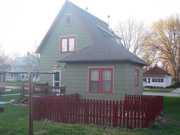 Back of house and fenced garden area