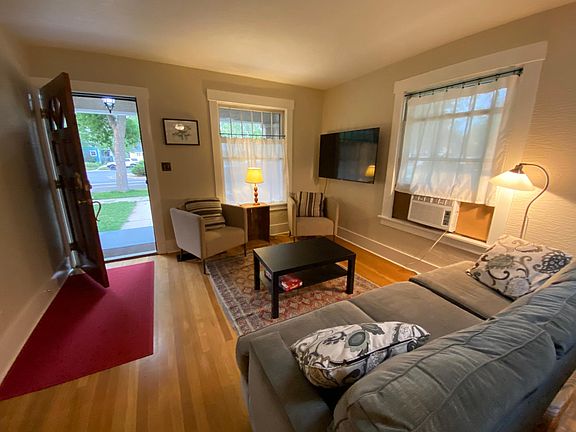 Living area looking toward front door