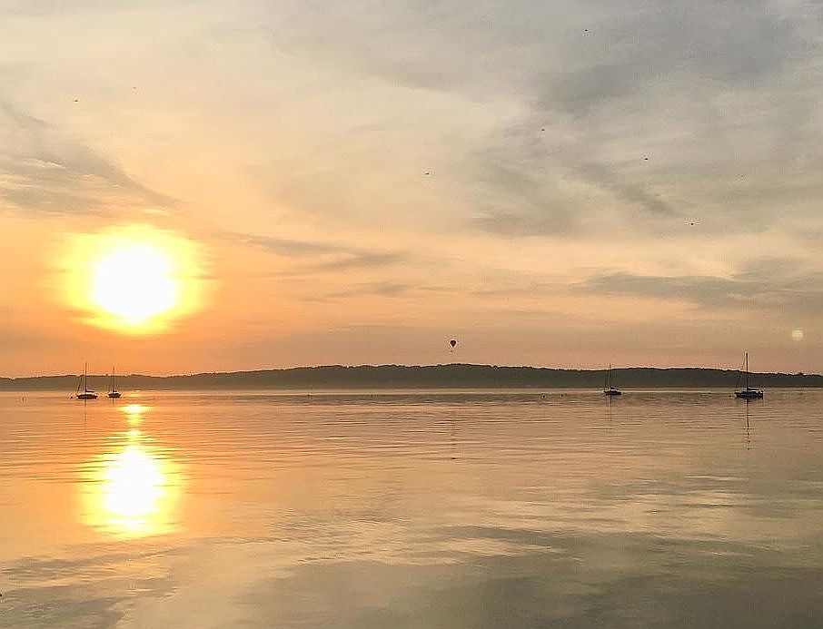 Sunset view from the deck