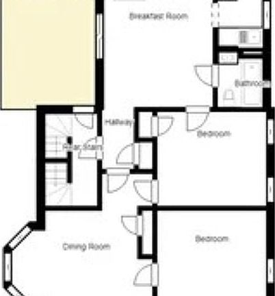 First floor- kitchen moved