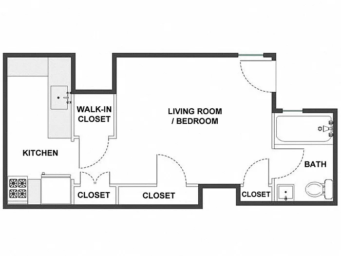 Floor plan Studio: Type E