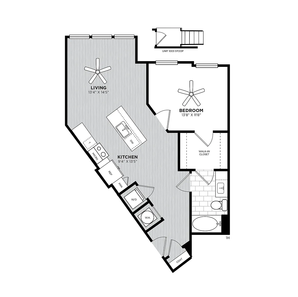 Floor plan Herringbone Renovated