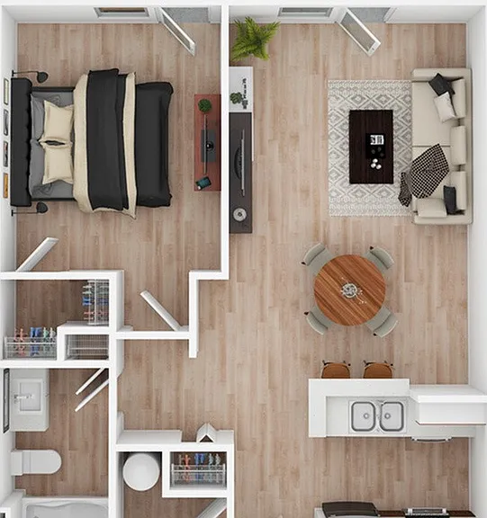 1 Bedroom | 1 Bath | 722 SF 1 Bedroom | 1 Bath | 722 SF
