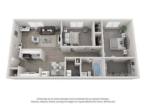 Floor plan 2x1 Standard