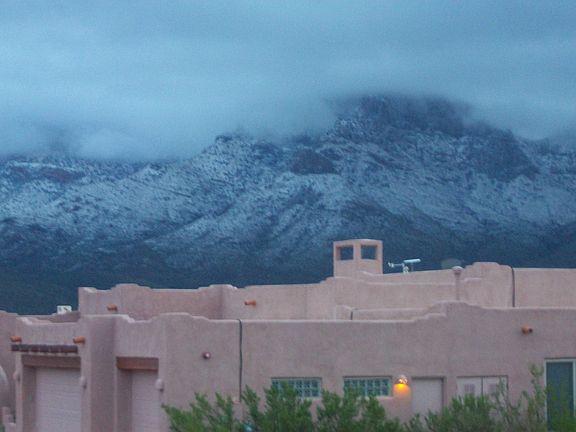 Winter view, neighbor's home