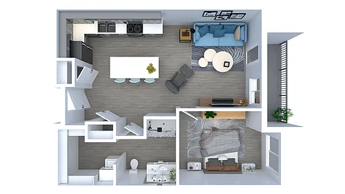 Floor plan One Bedroom D