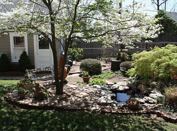 Pond sitting area