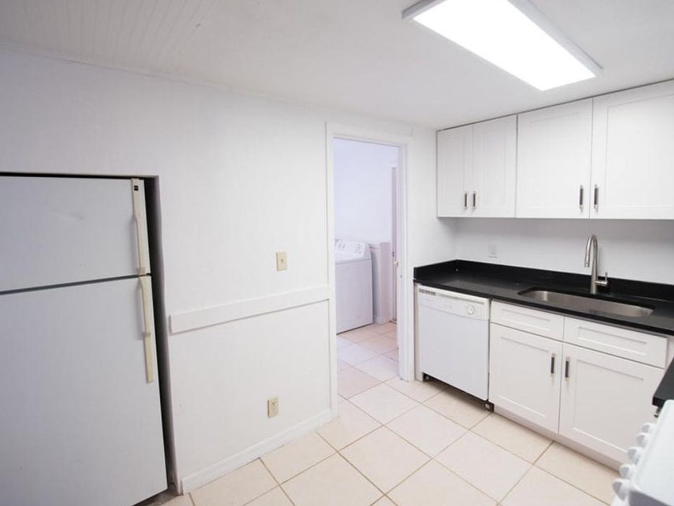 Large built-in refrigerator.