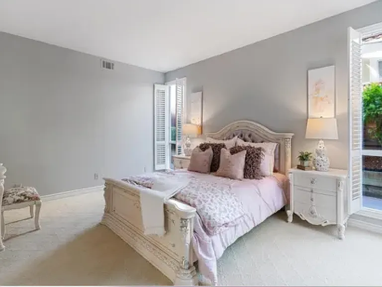 Lower level bedroom with patio