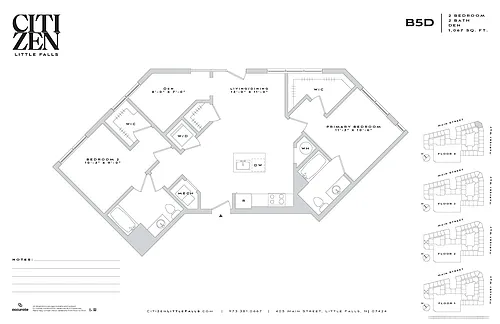 Floor plan 2 Bedrooms, 2 Bathrooms