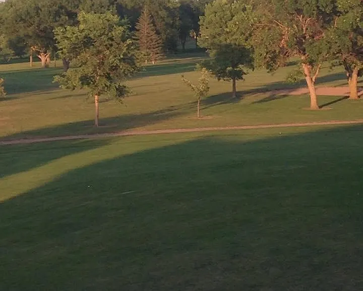 View of the golf course from the deck.