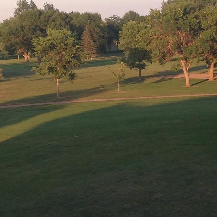 View of the golf course from the deck.
