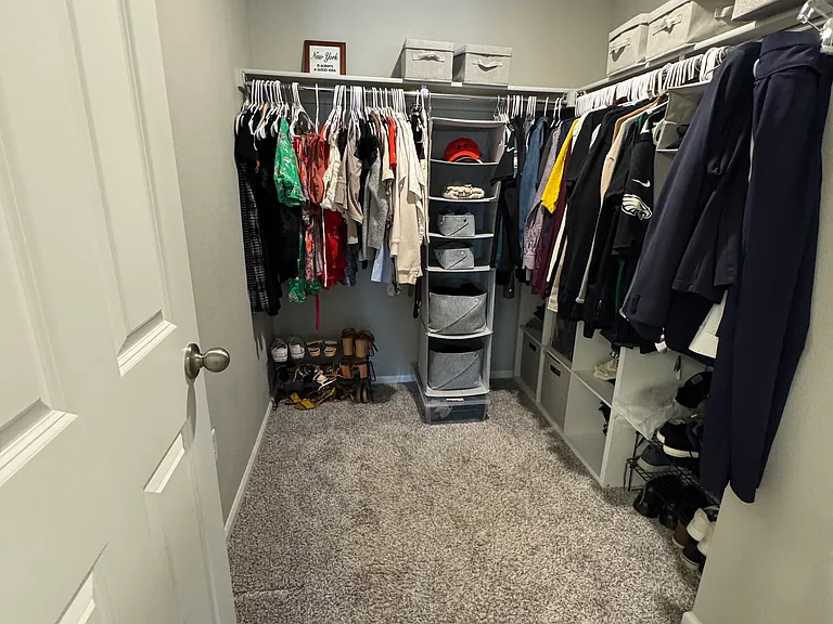 Master walk-in closet