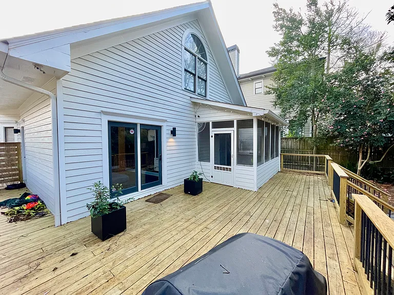 Back deck + screened-in porch