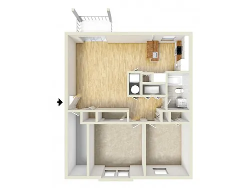 Floor plan Two Bedroom