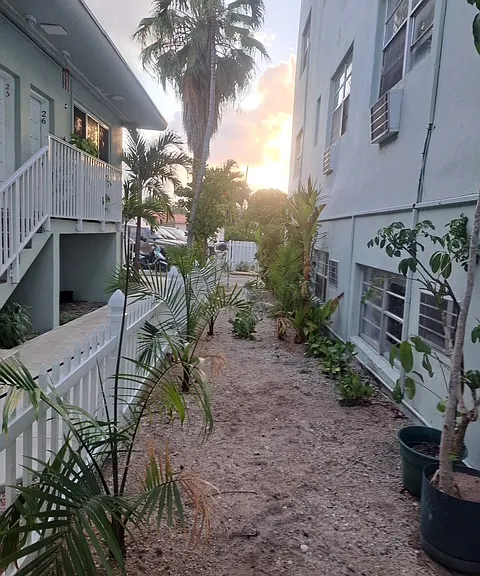 Landscaped courtyard