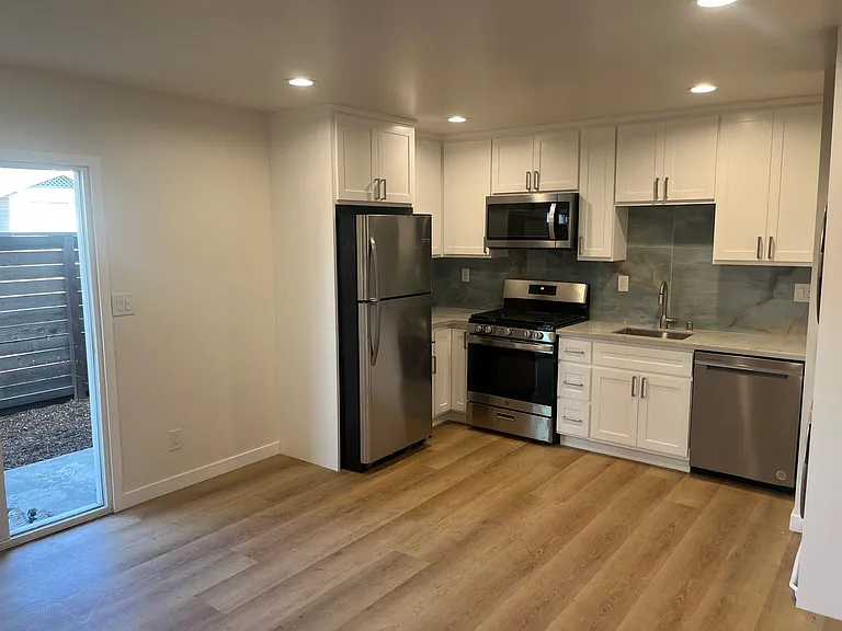 kitchen with stainless-steel appliances