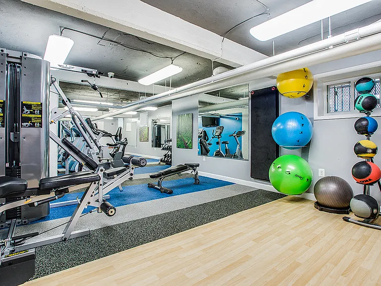 Fitness center with strength machines