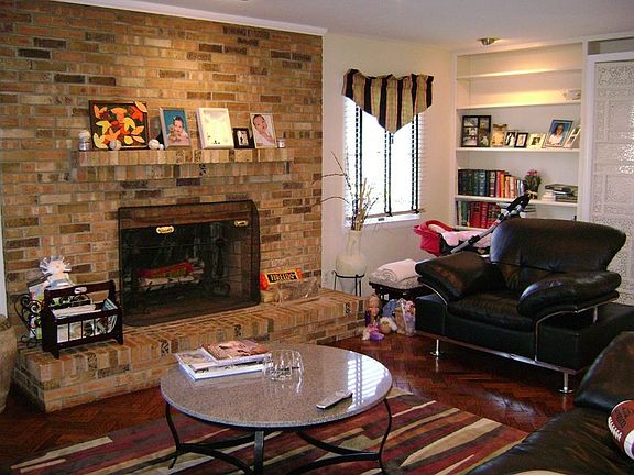 Living Room With Fireplace