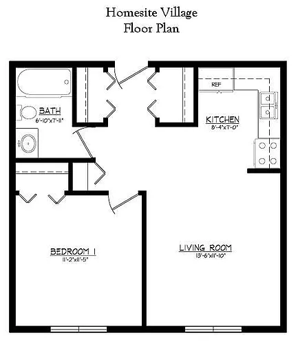 Floor plan 1 Bedroom