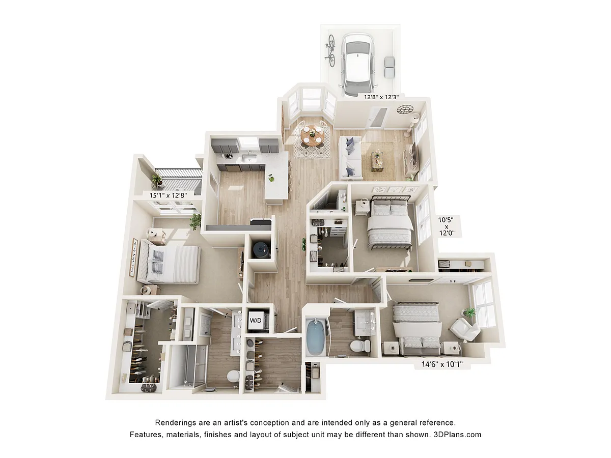 Floor plan BH-C1 (L) w/ Garage