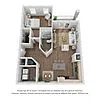 Floor plan One Bedroom w/Garage -E