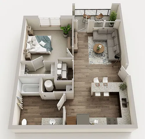 Floor plan 1 Bed