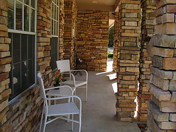 A front porch is perfect for a neighborly visit.