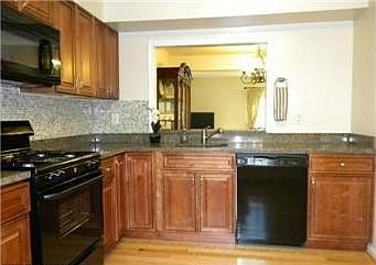 Gourmet kitchen with granite countertops
