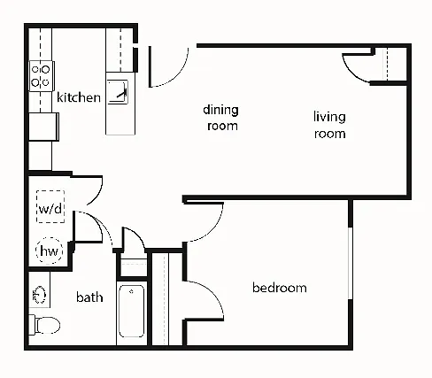 Floor plan One-Bedroom