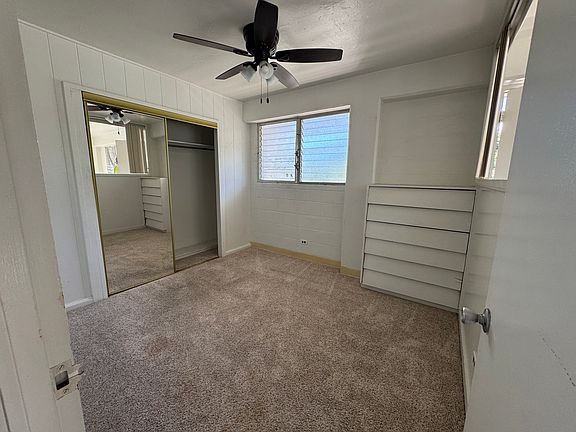 Bedroom with ample closet space.